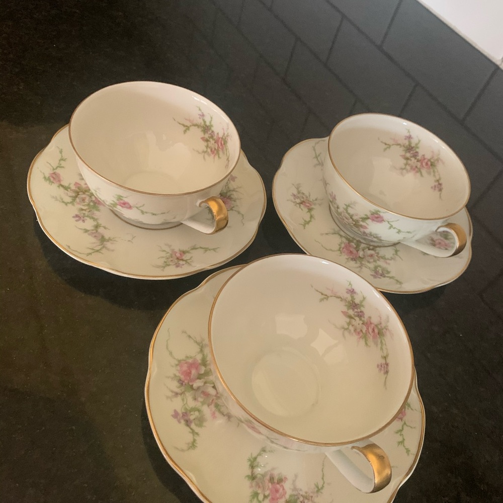 Haviland coffee cup and saucer (set of 2) - Picture 2 of 5